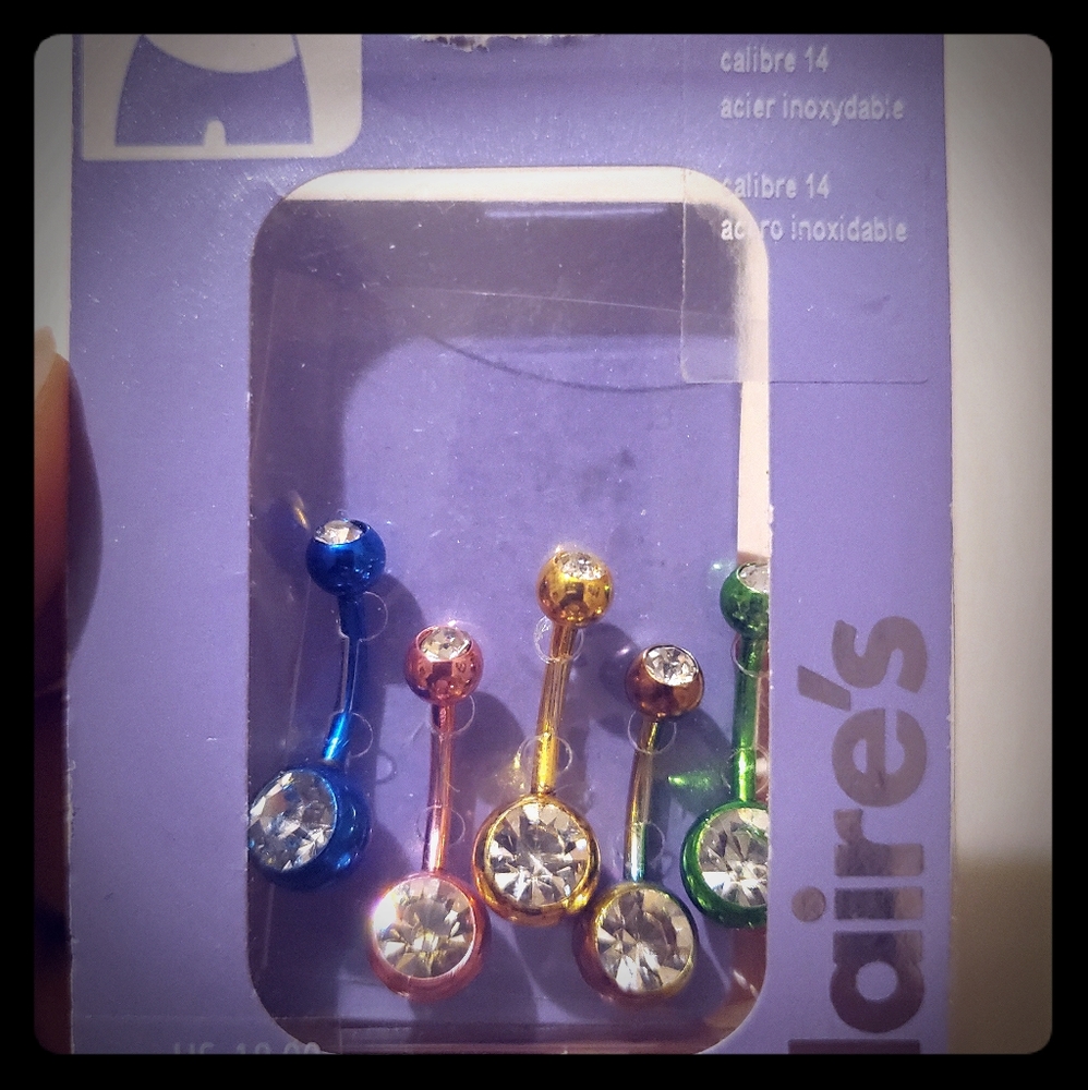 14 gauge stainless steel belly button rings